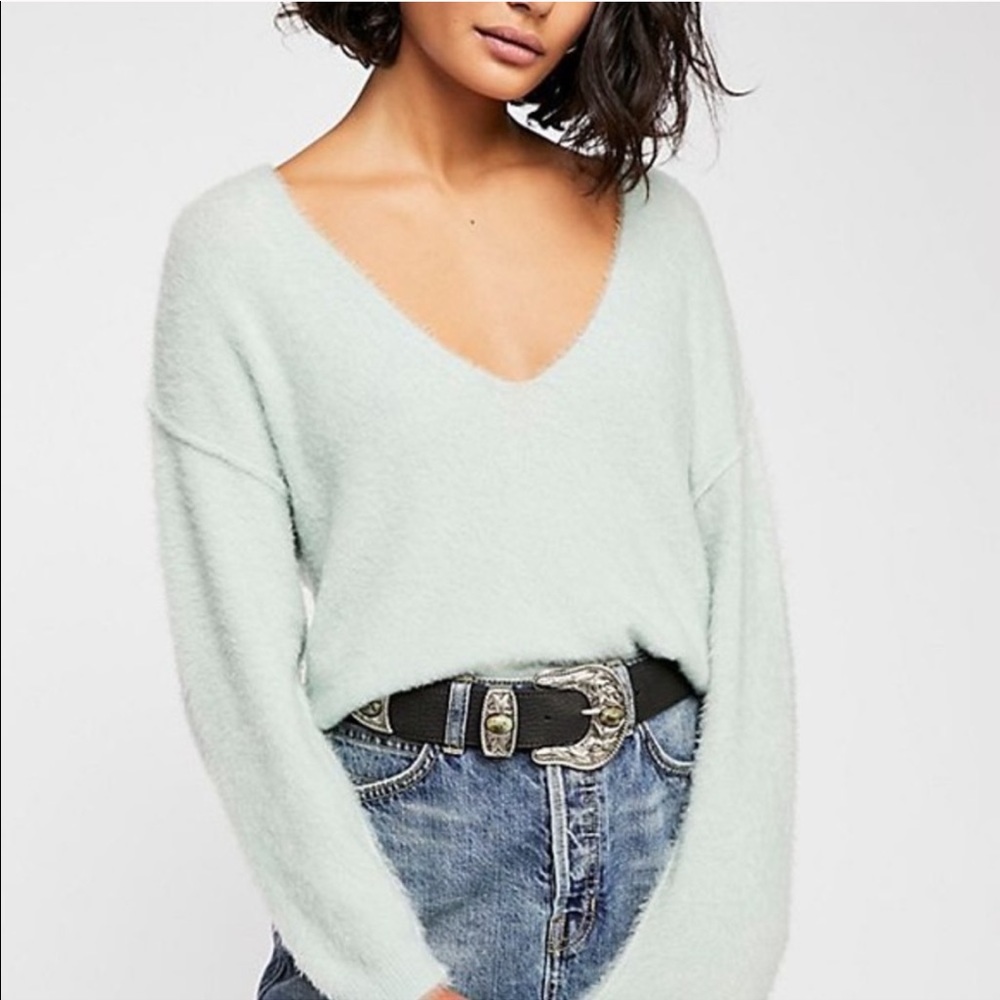 Free People Princess V-Neck Sweater
